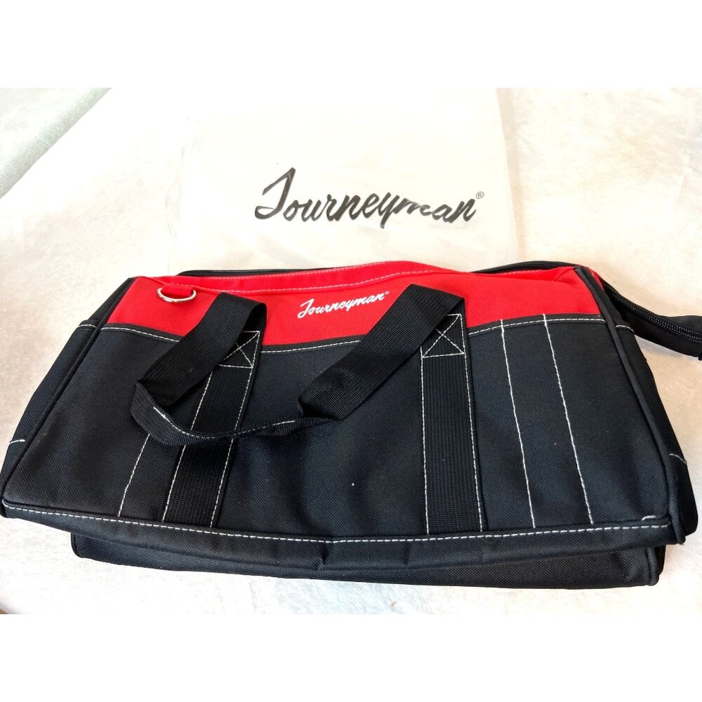 Journeyman Collection tool Bag Mechanic New Black Red Canvas Technician